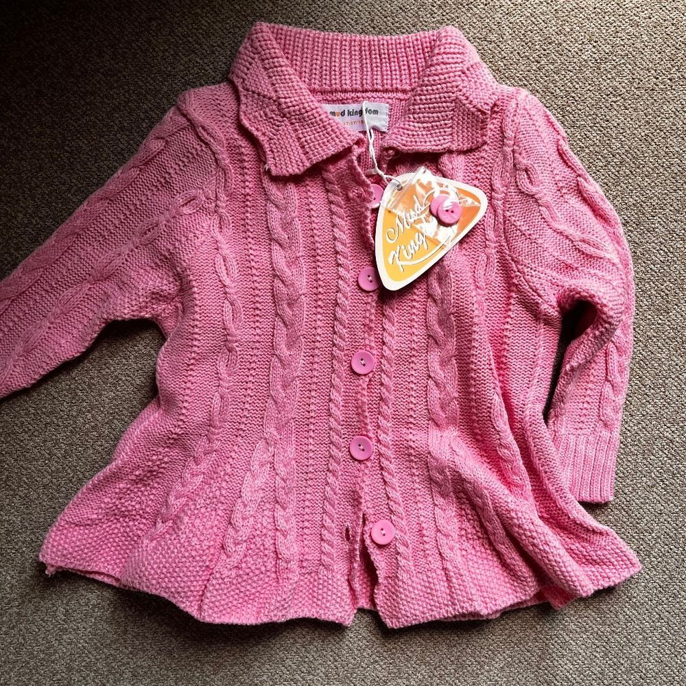 3T pink caridgan Nwt